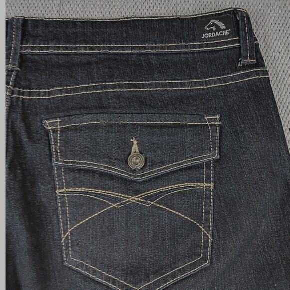 Jordache Bootcut Jeans Womens 14 Blue Wide Leg Stretch Western Cowgirl - Picture 10 of 15